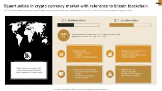 Opportunities In Crypto Currency Market With Reference To Bitcoin Blockchain