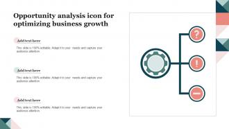 Opportunity Analysis Icon For Optimizing Business Growth