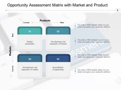 Opportunity Assessment Analysis Market Prospect Financial Structure Market Penetration Revenue Strategy