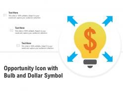 Opportunity icon with bulb and dollar symbol