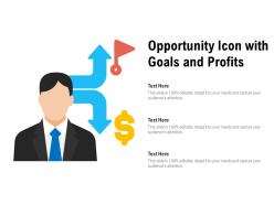 Opportunity icon with goals and profits