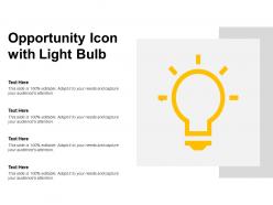 Opportunity icon with light bulb