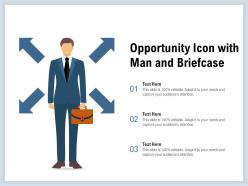 Opportunity icon with man and briefcase