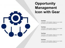Opportunity management icon with gear