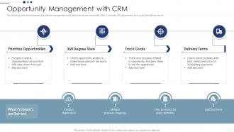 Opportunity Management With CRM Customer Relationship Management Deployment Strategy
