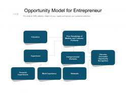 Opportunity model for entrepreneur