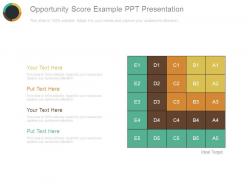 Opportunity Score Example Ppt Presentation