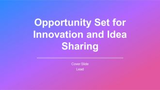 Opportunity Set For Innovation And Idea Sharing PPT Graphics AT