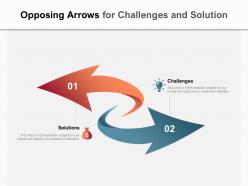 Opposing arrows for challenges and solution