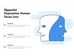 Opposite expression human faces icon