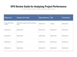 OPS Review Guide For Analyzing Project Performance