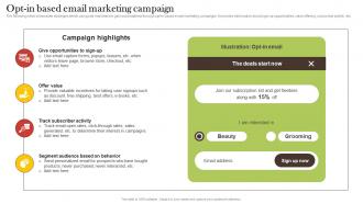 Opt In Based Email Marketing Campaign Increasing Customer Opt MKT SS V