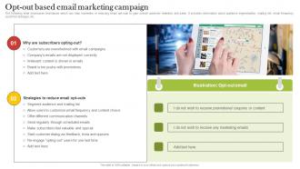 Opt Out Based Email Marketing Campaign Increasing Customer Opt MKT SS V