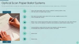 Optical scan paper ballot systems voting system it ppt professional