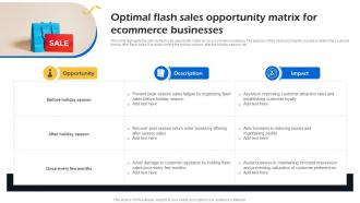 Optimal Flash Sales Opportunity Matrix For Ecommerce Businesses