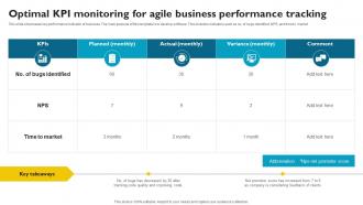 Optimal KPI Monitoring For Agile Business Performance Tracking