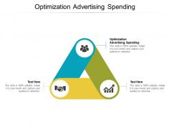 Optimization advertising spending ppt powerpoint presentation slides diagrams cpb