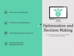Optimization and decision making n598 ppt powerpoint presentation file deck