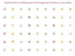 Optimization of restaurant management systems icons slide ppt powerpoint presentation gallery picture