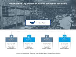 Optimization organization chart for economic recession infographic template