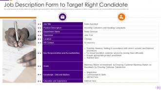 Optimization Social Media Recruitment Process Job Description Form To Target Right Candidate