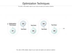 Optimization Techniques Ppt Powerpoint Presentation Show Graphics ...