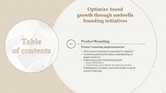 Optimize Brand Growth Through Umbrella Branding Initiatives Branding CD V Graphical Idea