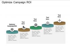 Optimize campaign roi ppt powerpoint presentation samples cpb
