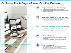 Optimize each page of your on site content intuitive ppt powerpoint presentation demonstration