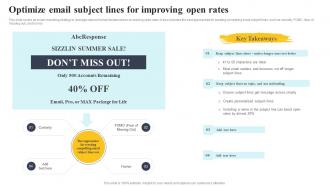 Optimize Email Subject Lines For Improving Open Rates Complete Guide To Customer Acquisition