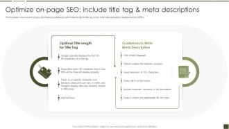 Optimize On Page Seo Include Title Tag And Meta Descriptions B2B Digital Marketing Playbook