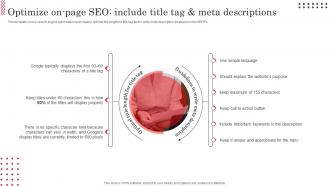 Optimize On Page Seo Include Title Tag And Target Market Definition Examples Strategies And Analysis