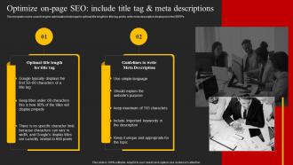 Optimize On Page SEO Include Title Tag Top 5 Target Marketing Strategies You Need Strategy SS