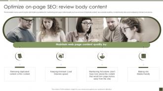 Optimize On Page Seo Review Body Content B2B Digital Marketing Playbook