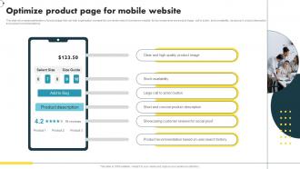 Optimize Product Page For Mobile Website Ecommerce Marketing Ideas To Grow Online Sales