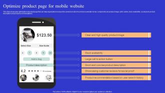 Optimize Product Page For Mobile Website Optimizing Online Ecommerce Store To Increase Product Sales