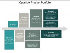 Optimize product portfolio ppt powerpoint presentation infographics images cpb