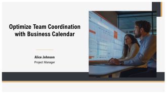 Optimize Team Coordination With Business Calendar PPT Presentation AT