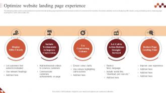 Optimize Website Landing Page Experience Paid Advertising Campaign Management