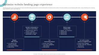 Optimize Website Landing Page Experience Sem Ad Campaign Management To Improve Ranking