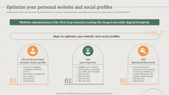 Optimize Your Personal Website And Social Profiles Guide To Build A Personal Brand