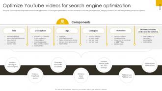 Optimize YouTube Videos For Search Engine Optimization Revenue Boosting Marketing Plan Strategy SS V