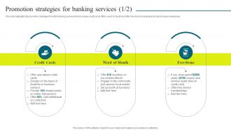 Optimizing Banking Operations And Services Model Promotion Strategies For Banking Services