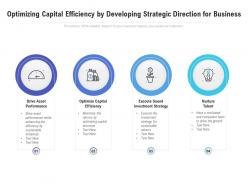 Optimizing capital efficiency by developing strategic direction for business