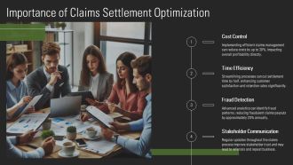Optimizing Claims Settlement For Efficiency PPT Sample AT Editable Idea