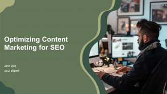 Optimizing Content Marketing For SEO PPT Template AT