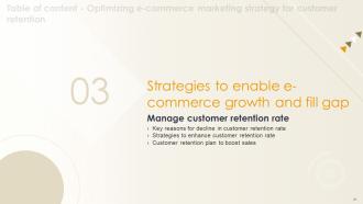 Optimizing E Commerce Marketing Strategy For Customer Retention Complete Deck Adaptable Appealing