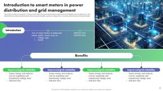 Optimizing Energy Through IoT Smart Meters Deck Powerpoint Presentation Slides IoT CD Informative Good