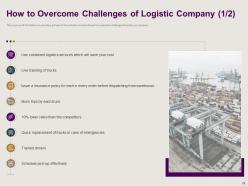 Optimizing existing inbound and outbound logistics powerpoint presentation slides