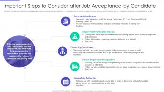 Optimizing Hiring Process Important Steps To Consider After Job Acceptance By Candidate